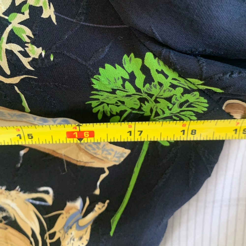 Citron Santa Monica Asian Inspired Black Silk Top Women’s Size Small Button Up - Picture 5 of 6